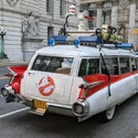 Ecto-1 filming at City Hall Park in New York on June 4, 2023 (Credit: Ismael De las Heras)