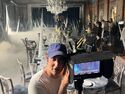 Gil Kenan in frozen room set during Frozen Empire filming (Credit: Emily Alyn Lind)