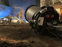 Filming on Farmhouse studio set after Gozer throws the three Ghostbusters (Credit: Michael Ambrose)