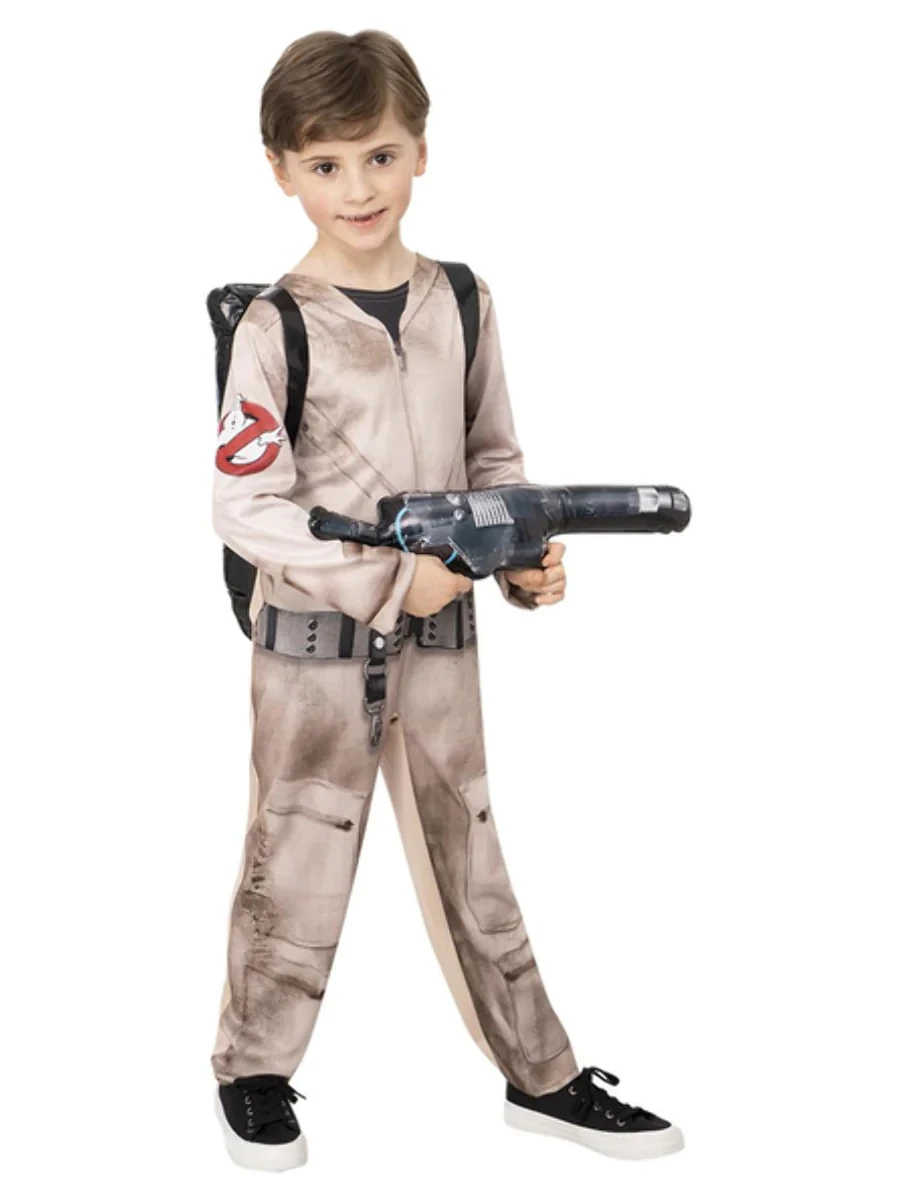 Smiffy's - Ghostbusters Kostuum - Stoere Onbevreesde Spokenvanger Ghostbuster Vrouw Wit Beige Medium Halloween Verkleedkleding