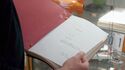 Script Supervisor's copy in display case at Ghost Corps, seen in Tested YouTube 11/23/21