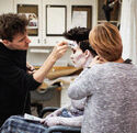 Arjen Tuiten and Pamela Goldammer work on Olivia Wilde (Credit: Stan Winston School)