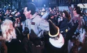 Engaging the crowd outside museum, seen in Ghostbusters II: Storybook