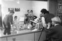 Behind the scenes photo of Ivan Reitman with his daughter Catherine with Harold Ramis and Geneviève Reitman (Credit: Vanity Fair/Bruce McBroom)