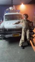 Mckenna Grace poses with Ecto-1 during pruduction in 2023, posted on January 30, 2024 (Credit: Mckenna Grace)