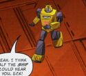 Bumblebee seen in Transformers/Ghostbusters Issue #1