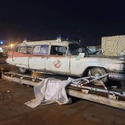 Ecto-1 seen at Glasgow Prestwick Airport on February 18, 2023 (Credit: Ghostbusters Mexico 2.0)