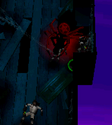 Spider Witch attacking a Ghostbuster in Ghostbusters: The Video Game (Stylized Portable Versions)