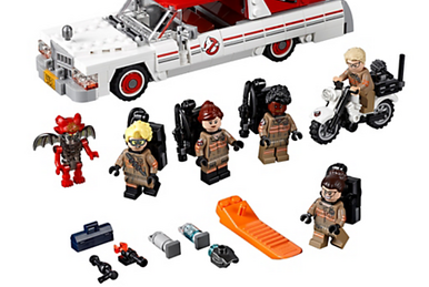 LEGO build reimagines Ghostbusters Firehouse and Ecto-1 as 1980s