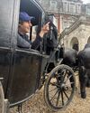 Gil Kenan rides carriage used in prologue flashback (Credit: Jason Blumenfeld)