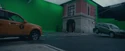 VFX work in progress of the Firehouse being frozen (Credit: Sony Pictures Imageworks)