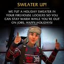 Still of Happy Holidays sweater posted on 12/13/2023 (Credit: Illfonic)