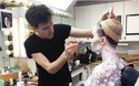 GozerAfterlifeMakeupApplication01.jpg (92 KB) Arjen Tuiten airbrushing the Gozer look on Olivia Wilde during application, Ghostbusters: Afterlife (Credit: Stan Winston School)