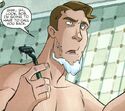 Seeing Idulnas in his bathroom mirror in Issue #1