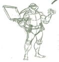 Character design seen in Teenage Mutant Ninja Turtles Ghostbusters Deluxe Edition