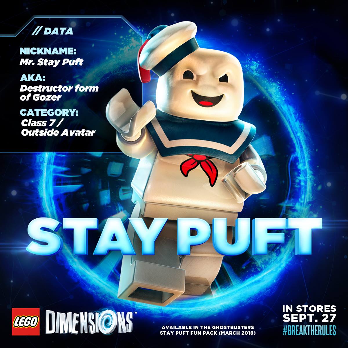 Lego Dimensions Ghostbusters Stay Puft Fun Pack Ghostbusters