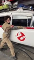 Mckenna Grace poses with Ecto-1 during pruduction in 2023, posted on January 30, 2024 (Credit: Mckenna Grace)