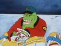 Slimer wearing Jaguars cap and jacket