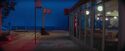 Blue screen plate of Phoebe and Podcast "exiting" the diner (Credit: Sony Pictures Imageworks)