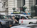 Ecto-1 filming at City Hall Park in New York on June 4, 2023 (Credit: Emskie247)