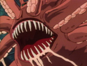 A closeup of a Shuggoth's mouth.