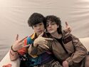 Mckenna Grace and Logan Kim between filming during Frozen Empire production (Credit: Logan Kim)