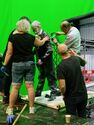 Prepping frozen adventurer during Frozen Empire filming (Credit: Mike Peel)