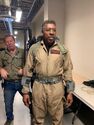 Ernie Hudson with Property Master Ken Wills (Credit: Keep Alberta Rolling)