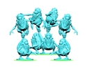 3d rendering Group of the Gruesome Twosomes