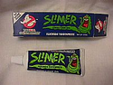 Bubble Gum Gel flavor Slimer Toothpaste in dark blue packaging.