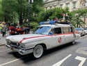 Ecto-1 filming at City Hall Park in New York on June 4, 2023 (Credit: sweetcarolinefrances)