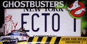 Front of the packaging for ECTO-1 License Plate Replica for Ghostbusters 2