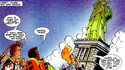 Statue Of Liberty as depicted in NOW Comics The Real Ghostbusters starring in Ghostbusters II part 3.