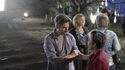 Jason Reitman talks to Annie Potts at Farmhouse studio set, seen in Summoning The Spirit featurette