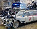 Ecto-1 rigged for filming at Farmhouse location set (Credit: Michael Ambrose)