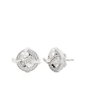 Promo Image of Ghostbusters Diamond Pave Logo Stud Earrings in Sterling Silver