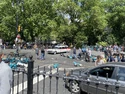 Ecto-1 filming at City Hall Park in New York on June 4, 2023 (Credit: DanC88888)