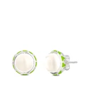 Promo Image of Ghostbusters Pearl Slime Earrings in Sterling Silver