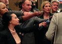 NY1 News reporter at a press briefing at the Mercado Hotel.