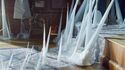 The frozen room set during Frozen Empire filming, seen in Manifesting Garraka special feature