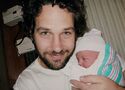 Paul Rudd with his newborn son, Jack, as seen during the end credits of Knocked Up (2007)