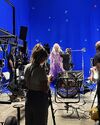 Blue screen filming of Library ghost during Frozen Empire production (Credit: Luke Whitelock)