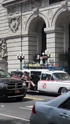 Ecto-1 filming at City Hall Park in New York on June 4, 2023 (Credit: ashesera)