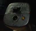 Bottom of handle of Hero prop used in Ghostbusters and Ghostbusters II (Credit: Cinema Relics)