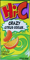 Crazy Citrus Cooler, which replaced Shoutin' Orange Tangergreen in the HI-C line in 2006. It only lasted a year on the market.