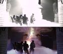 Raw vs. Finished Footage of Crossing the Streams scene (credit: Ghostbusters YouTube 8/7/2020)