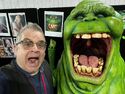 Patton Oswalt inspects Slimer puppet for Frozen Empire (Credit: Patton Oswalt)