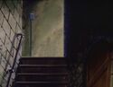 The staircase to the basement as seen in episode "Halloween II 1/2"