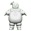 3d rendering of Stay Puft Marshmallow Man