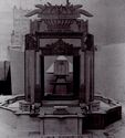 John DeCuir's foam core study model of Temple of Gozer, seen in Making Ghostbusters p.106